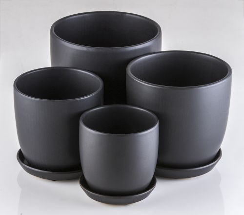 Tulip Pots Matt Black