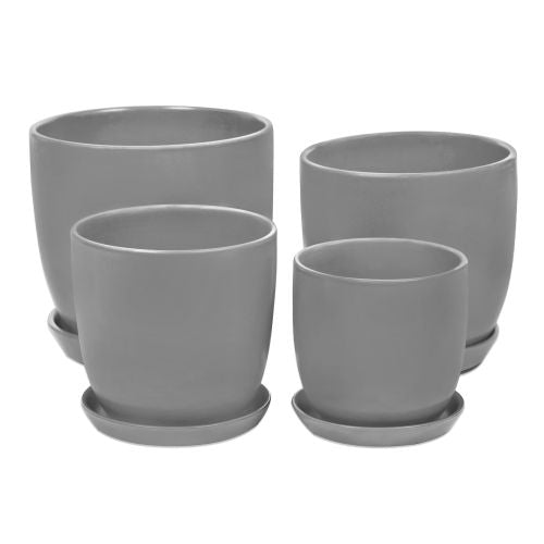 Tulip Pot Matte Grey