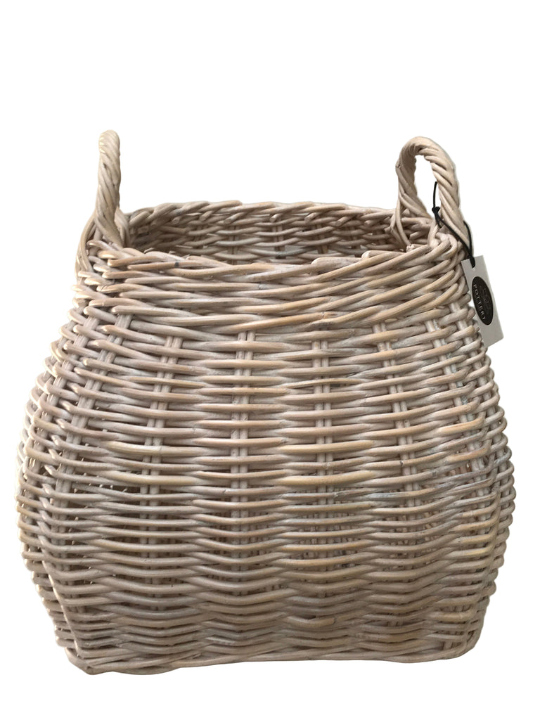 Pot Belly Basket-White