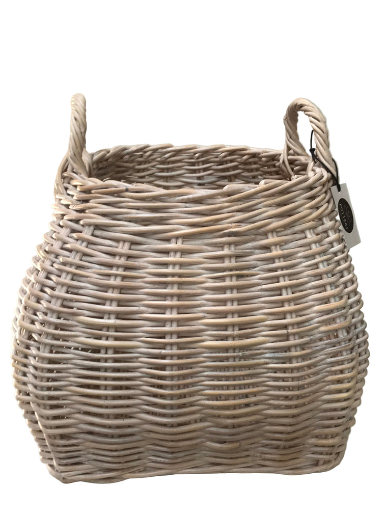 Pot Belly Basket-White